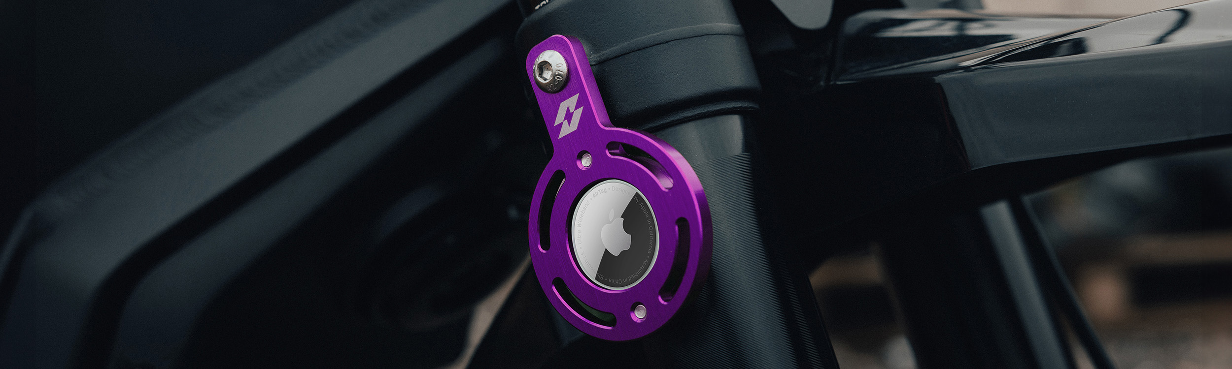 Full-E Charged Secure Airtag™ Bracket Purple