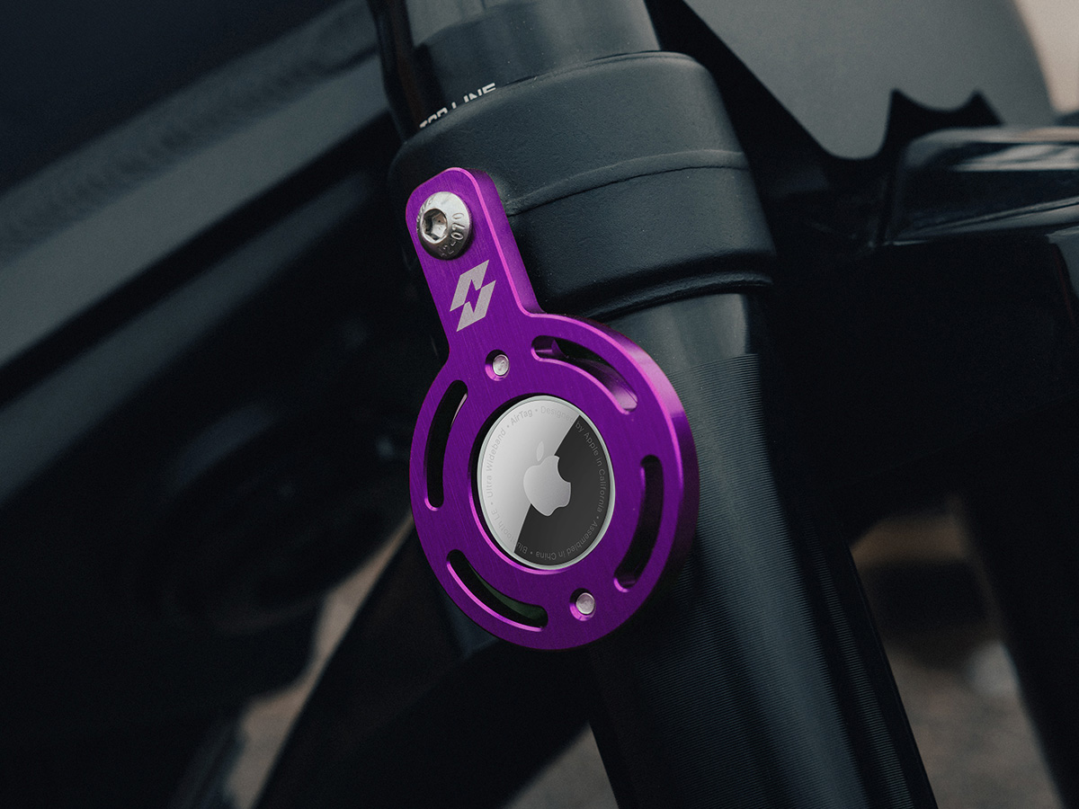 Full-E Charged Secure Airtag™ Bracket Purple