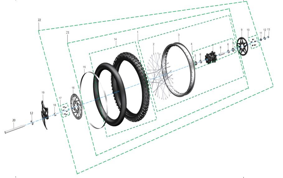 REAR WHEEL ASSY