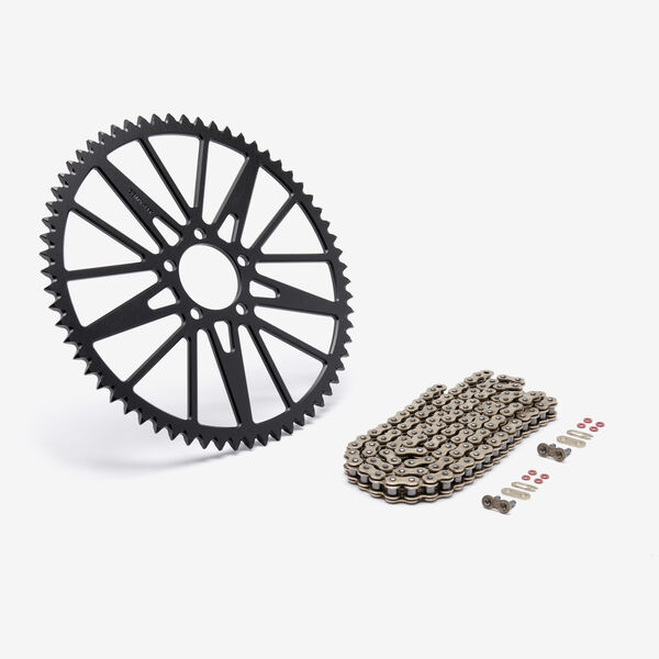 EBMX Black Premium Alloy Sprockets and Chain 428-56T